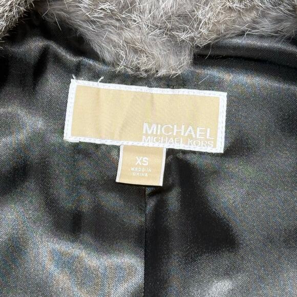 Michael Kors Gray Rabbit Fur Vest XS - Picture 15 of 16